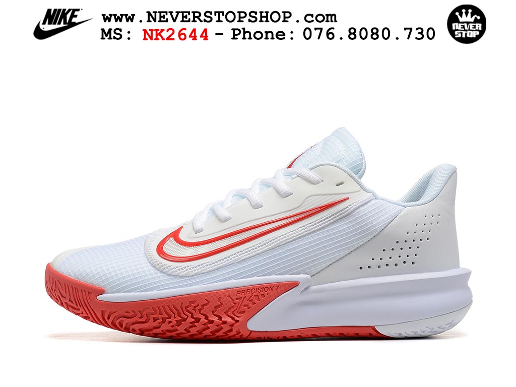 Giày thể thao Nike Precision 7 Trắng Đỏ nam nữ hàng siêu cấp rep 1:1 chuẩn real chính hãng giá rẻ tốt nhất tại NeverStopShop.com  