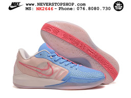 Giày bóng rổ cổ thấp Nike Sabrina 1 Xanh Dương Hồng indoor outdoor chuẩn replica 1:1 best batch như real chính hãng giá rẻ tốt nhất tại NeverStop Sneaker Shop HCM