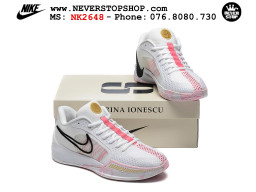 Giày bóng rổ cổ thấp Nike Sabrina 1 Trắng Hồng indoor outdoor chuẩn replica 1:1 best batch như real chính hãng giá rẻ tốt nhất tại NeverStop Sneaker Shop HCM