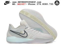 Giày bóng rổ cổ thấp Nike Sabrina 1 Xám Xanh Da Trời indoor outdoor chuẩn replica 1:1 best batch như real chính hãng giá rẻ tốt nhất tại NeverStop Sneaker Shop HCM