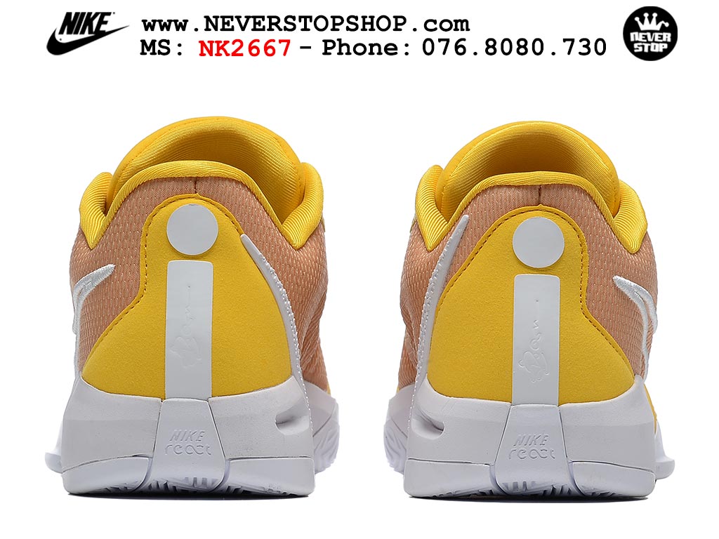 Giày bóng rổ cổ thấp Nike Sabrina 1 Vàng Nâu indoor outdoor chuẩn replica 1:1 best batch như real chính hãng giá rẻ tốt nhất tại NeverStop Sneaker Shop HCM