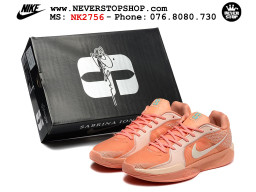 Giày bóng rổ cổ thấp Nike Sabrina 2 Cam Trắng indoor outdoor chuẩn replica 1:1 best batch như real chính hãng giá rẻ tốt nhất tại NeverStop Sneaker Shop HCM