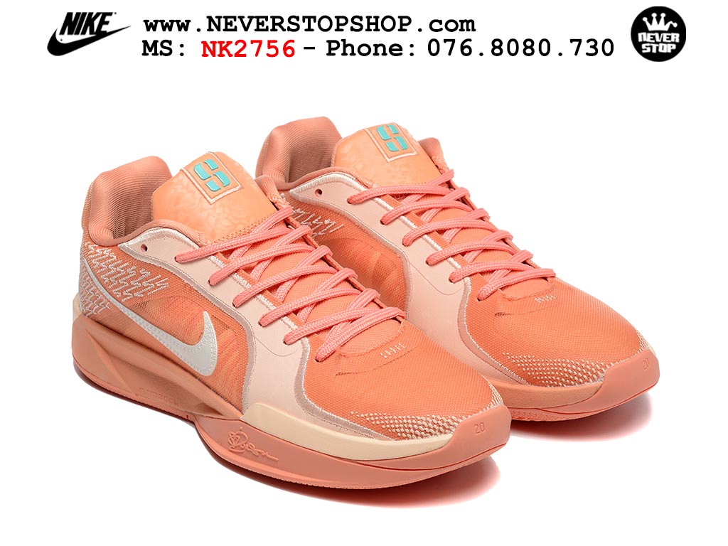Giày bóng rổ cổ thấp Nike Sabrina 2 Cam Trắng indoor outdoor chuẩn replica 1:1 best batch như real chính hãng giá rẻ tốt nhất tại NeverStop Sneaker Shop HCM