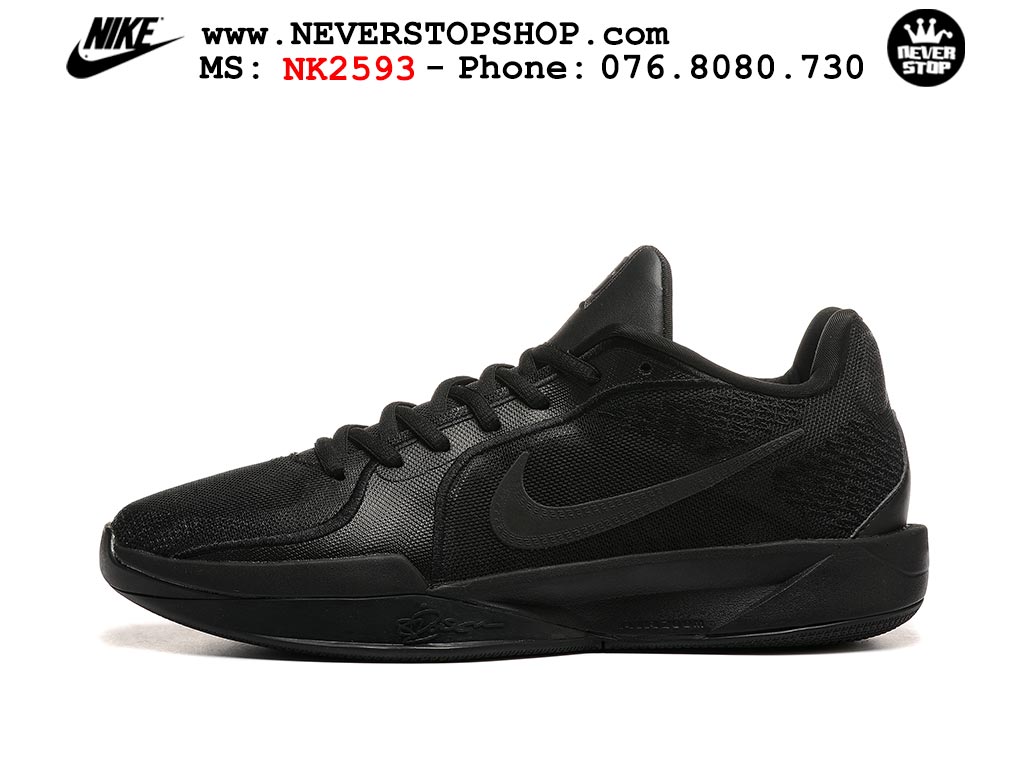 Giày bóng rổ cổ thấp Nike Sabrina 2 Đen indoor outdoor chuẩn replica 1:1 best batch như real chính hãng giá rẻ tốt nhất tại NeverStop Sneaker Shop HCM