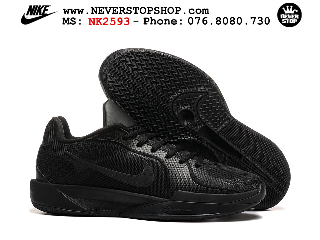 Giày bóng rổ cổ thấp Nike Sabrina 2 Đen indoor outdoor chuẩn replica 1:1 best batch như real chính hãng giá rẻ tốt nhất tại NeverStop Sneaker Shop HCM