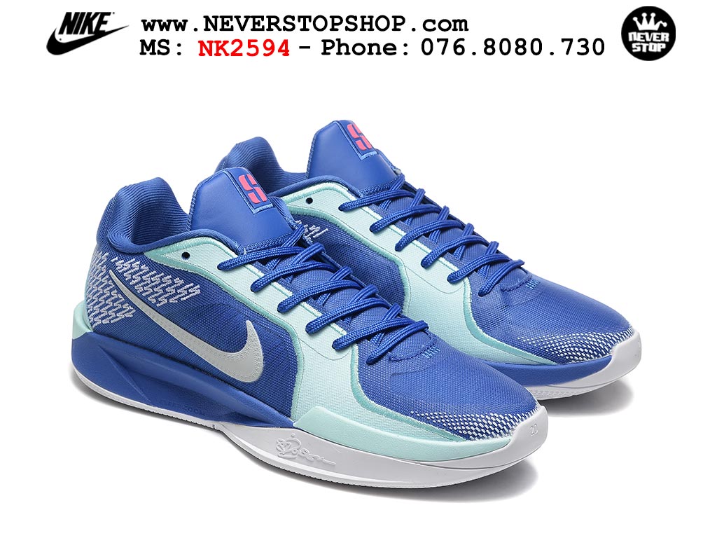 Giày bóng rổ cổ thấp Nike Sabrina 2 Xanh Dương Trắng indoor outdoor chuẩn replica 1:1 best batch như real chính hãng giá rẻ tốt nhất tại NeverStop Sneaker Shop HCM