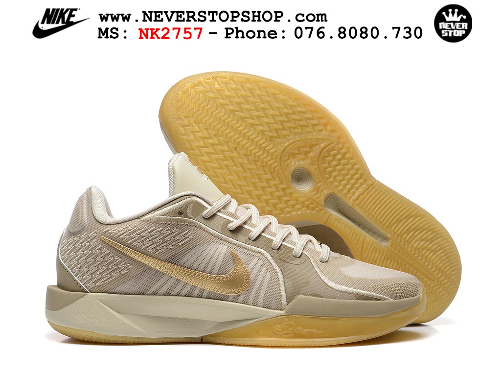 Giày bóng rổ outdoor Nike Sabrina 2 Be Xám nhẹ êm thoáng khí đế chống mòn bám rít sân giá tốt tại NeverStop Basketball Sneaker Shop Giày bóng rổ cổ thấp Nike Sabrina 2 Be Xám indoor outdoor chuẩn replica 1:1 best batch như real chính hãng giá rẻ tốt nhất tại NeverStop Sneaker Shop HCM