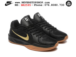 Giày bóng rổ cổ thấp Nike Sabrina 2 Đen Vàng indoor outdoor chuẩn replica 1:1 best batch như real chính hãng giá rẻ tốt nhất tại NeverStop Sneaker Shop HCM