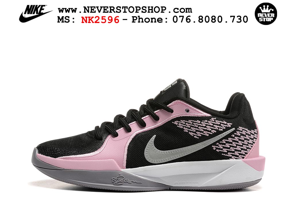 Giày bóng rổ cổ thấp Nike Sabrina 2 Đen Hồng indoor outdoor chuẩn replica 1:1 best batch như real chính hãng giá rẻ tốt nhất tại NeverStop Sneaker Shop HCM