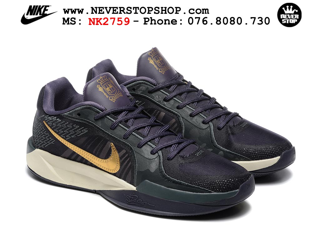 Giày bóng rổ cổ thấp Nike Sabrina 2 Tím Đen indoor outdoor chuẩn replica 1:1 best batch như real chính hãng giá rẻ tốt nhất tại NeverStop Sneaker Shop HCM