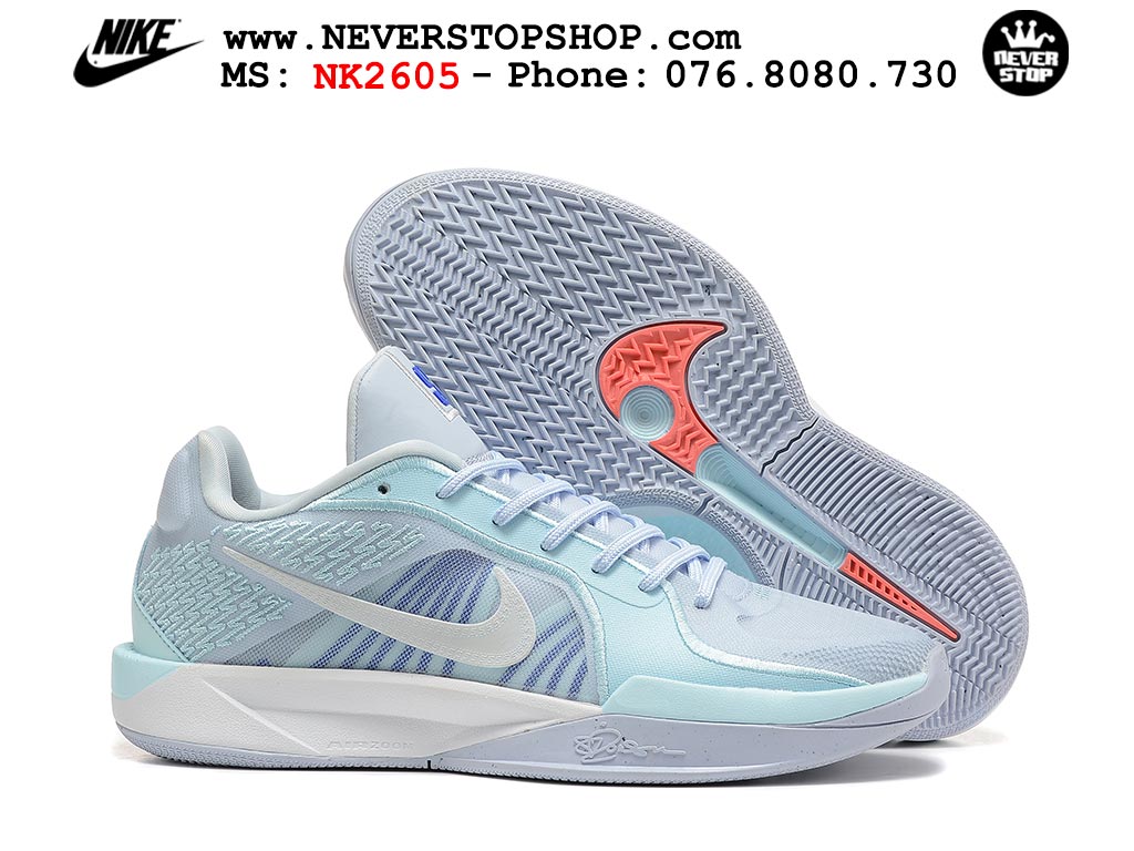 Giày bóng rổ cổ thấp Nike Sabrina 2 Xám Xanh Dương indoor outdoor chuẩn replica 1:1 best batch như real chính hãng giá rẻ tốt nhất tại NeverStop Sneaker Shop HCM