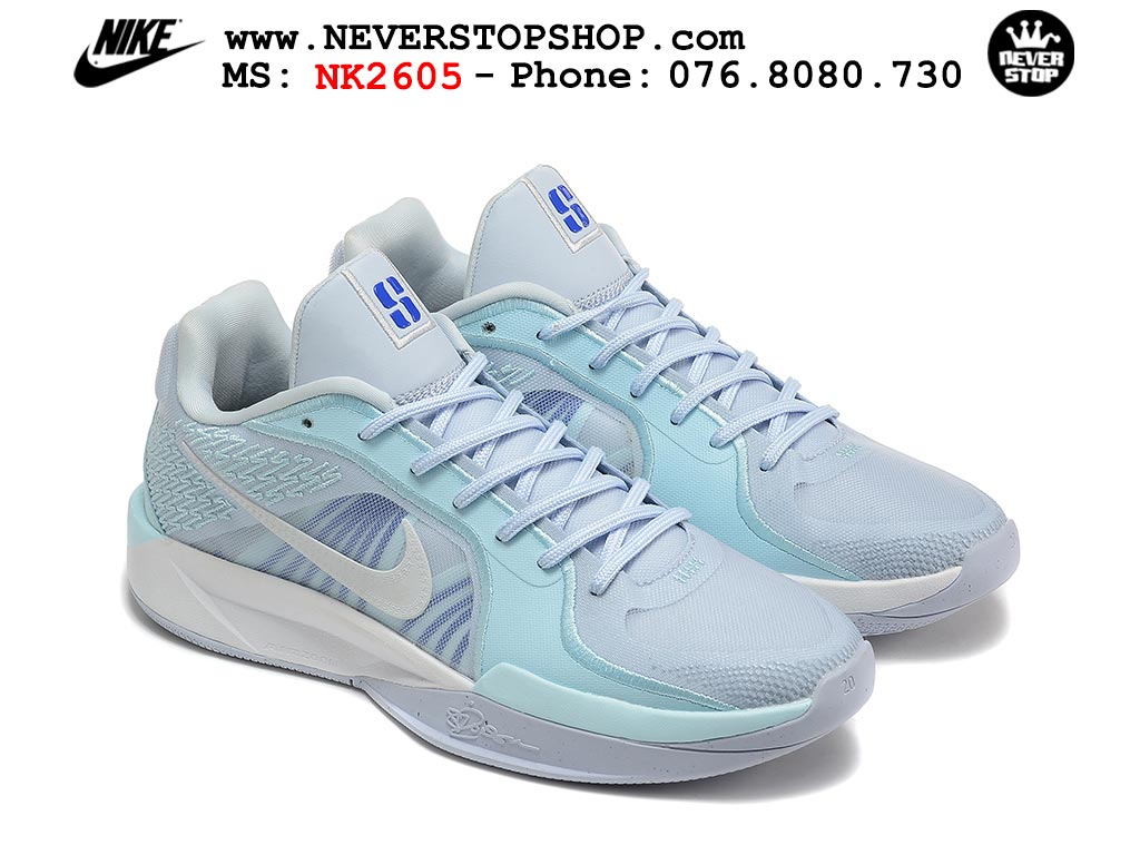 Giày bóng rổ cổ thấp Nike Sabrina 2 Xám Xanh Dương indoor outdoor chuẩn replica 1:1 best batch như real chính hãng giá rẻ tốt nhất tại NeverStop Sneaker Shop HCM