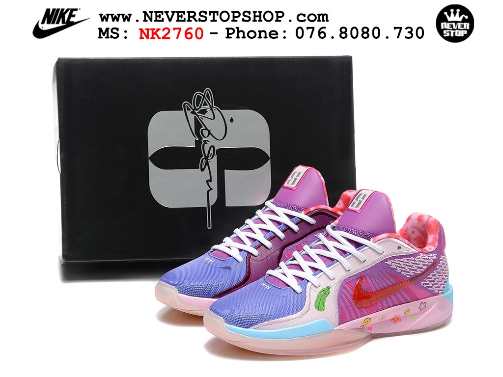 Giày bóng rổ outdoor Nike Sabrina 2 Tím Hồng nhẹ êm thoáng khí đế chống mòn bám rít sân giá tốt tại NeverStop Basketball Sneaker Shop Giày bóng rổ cổ thấp Nike Sabrina 2 Tím Hồng indoor outdoor chuẩn replica 1:1 best batch như real chính hãng giá rẻ tốt nhất tại NeverStop Sneaker Shop HCM