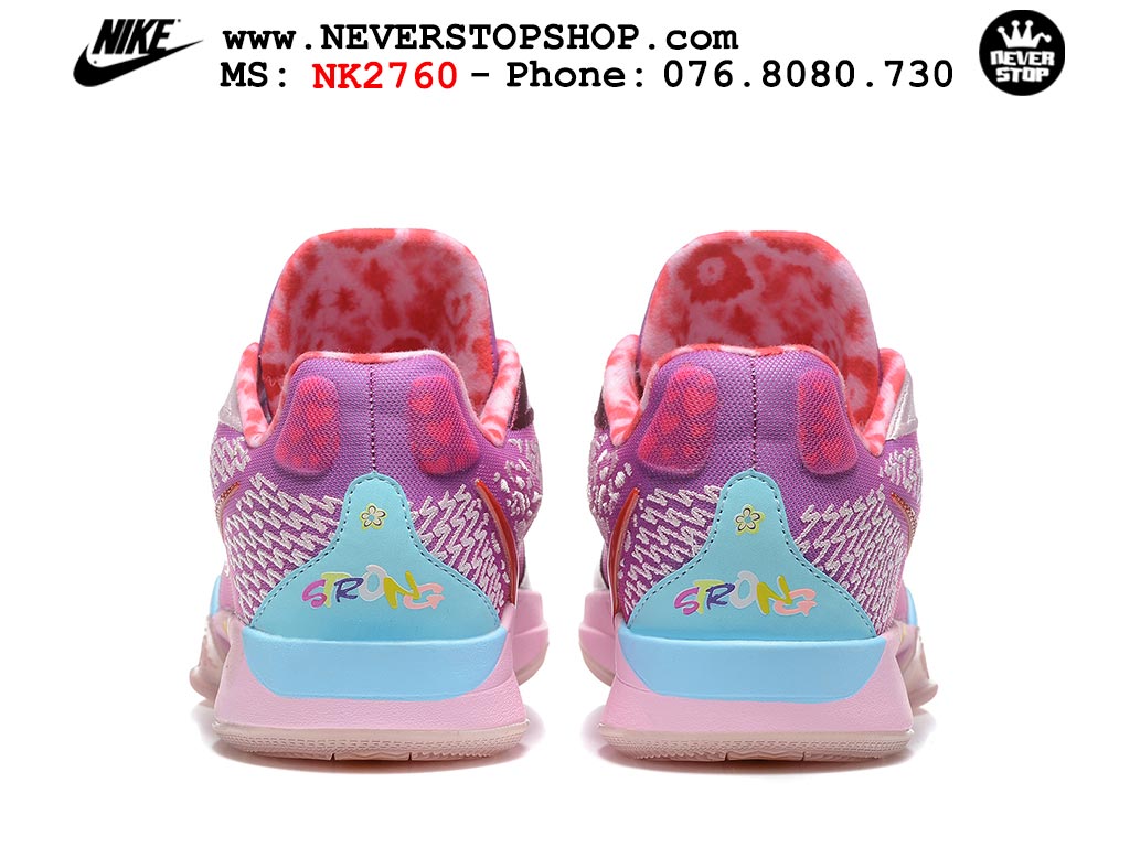 Giày bóng rổ outdoor Nike Sabrina 2 Tím Hồng nhẹ êm thoáng khí đế chống mòn bám rít sân giá tốt tại NeverStop Basketball Sneaker Shop Giày bóng rổ cổ thấp Nike Sabrina 2 Tím Hồng indoor outdoor chuẩn replica 1:1 best batch như real chính hãng giá rẻ tốt nhất tại NeverStop Sneaker Shop HCM