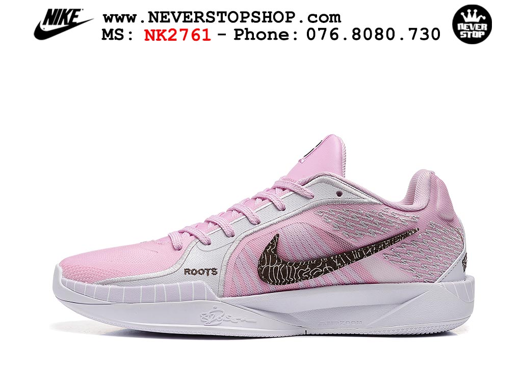 Giày bóng rổ outdoor Nike Sabrina 2 Hồng Trắng nhẹ êm thoáng khí đế chống mòn bám rít sân giá tốt tại NeverStop Basketball Sneaker Shop Giày bóng rổ cổ thấp Nike Sabrina 2 Hồng Trắng indoor outdoor chuẩn replica 1:1 best batch như real chính hãng giá rẻ tốt nhất tại NeverStop Sneaker Shop HCM