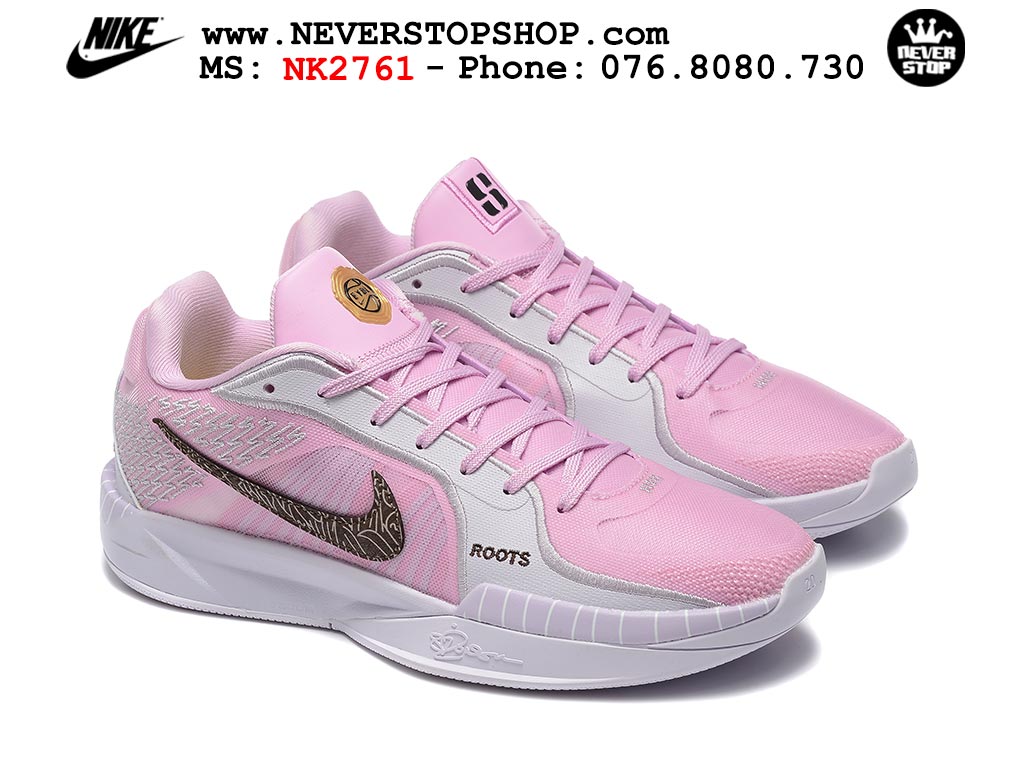 Giày bóng rổ outdoor Nike Sabrina 2 Hồng Trắng nhẹ êm thoáng khí đế chống mòn bám rít sân giá tốt tại NeverStop Basketball Sneaker Shop Giày bóng rổ cổ thấp Nike Sabrina 2 Hồng Trắng indoor outdoor chuẩn replica 1:1 best batch như real chính hãng giá rẻ tốt nhất tại NeverStop Sneaker Shop HCM