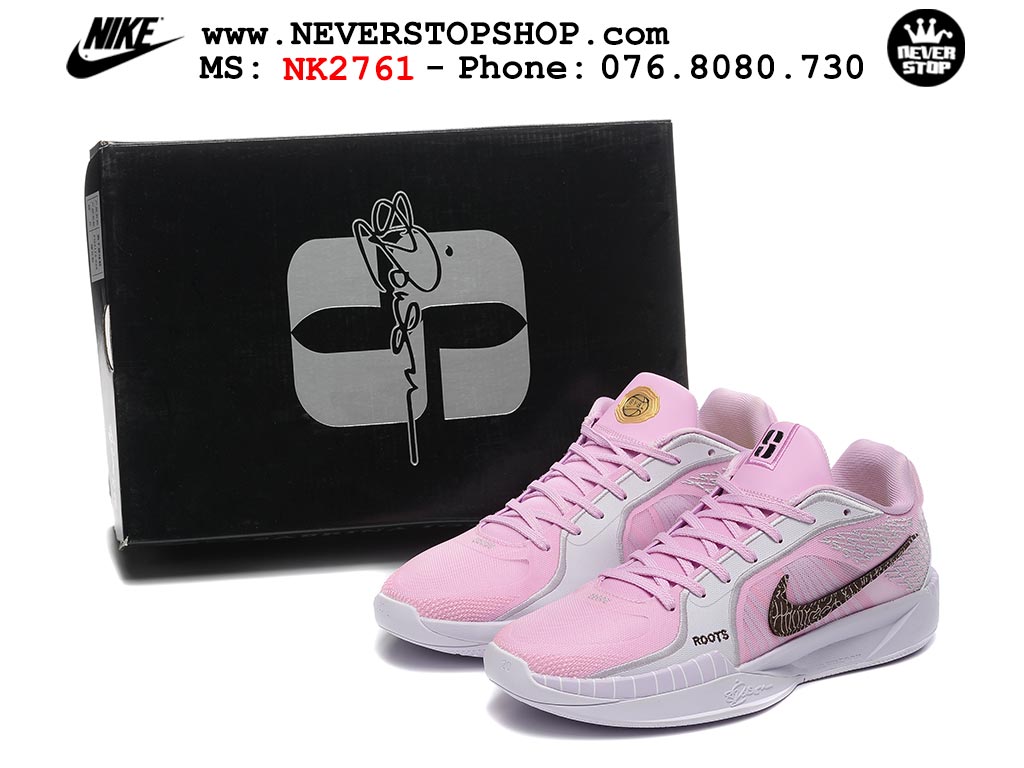 Giày bóng rổ outdoor Nike Sabrina 2 Hồng Trắng nhẹ êm thoáng khí đế chống mòn bám rít sân giá tốt tại NeverStop Basketball Sneaker Shop Giày bóng rổ cổ thấp Nike Sabrina 2 Hồng Trắng indoor outdoor chuẩn replica 1:1 best batch như real chính hãng giá rẻ tốt nhất tại NeverStop Sneaker Shop HCM