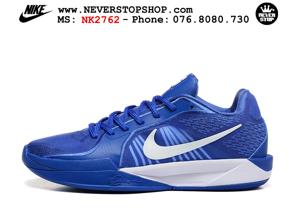 Giày bóng rổ outdoor Nike Sabrina 2 Xanh Dương Trắng nhẹ êm thoáng khí đế chống mòn bám rít sân giá tốt tại NeverStop Basketball Sneaker Shop Giày bóng rổ cổ thấp Nike Sabrina 2 Xanh Dương Trắng indoor outdoor chuẩn replica 1:1 best batch như real chính hãng giá rẻ tốt nhất tại NeverStop Sneaker Shop HCM