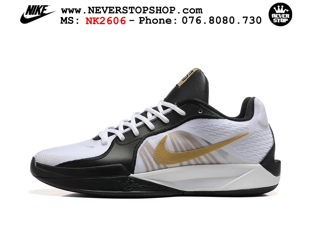 Giày bóng rổ cổ thấp Nike Sabrina 2 Trắng Vàng indoor outdoor chuẩn replica 1:1 best batch như real chính hãng giá rẻ tốt nhất tại NeverStop Sneaker Shop HCM