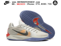 Giày bóng rổ cổ thấp Nike Sabrina 2 Xám Cam indoor outdoor chuẩn replica 1:1 best batch như real chính hãng giá rẻ tốt nhất tại NeverStop Sneaker Shop HCM