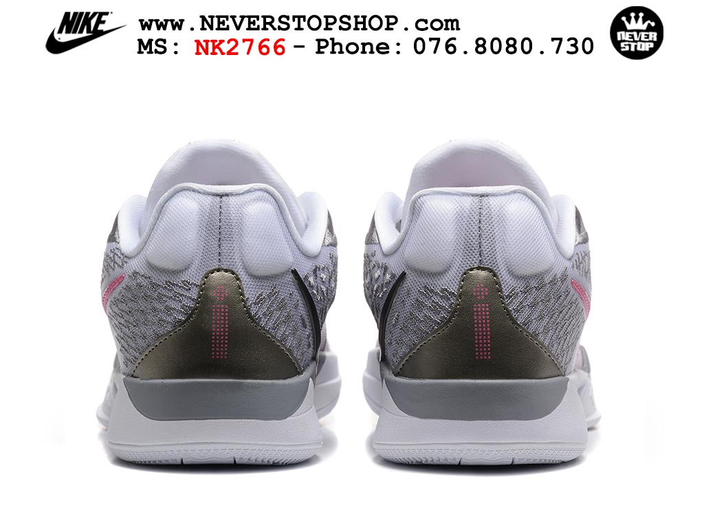 Giày bóng rổ outdoor Nike Sabrina 2 Xám Hồng nhẹ êm thoáng khí đế chống mòn bám rít sân giá tốt tại NeverStop Basketball Sneaker Shop Giày bóng rổ cổ thấp Nike Sabrina 2 Xám Hồng indoor outdoor chuẩn replica 1:1 best batch như real chính hãng giá rẻ tốt nhất tại NeverStop Sneaker Shop HCM