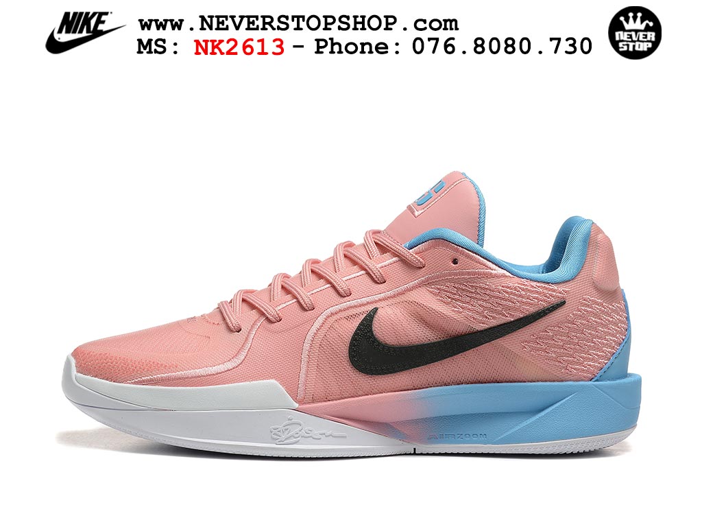 Giày bóng rổ cổ thấp Nike Sabrina 2 Hồng Xanh Dương indoor outdoor chuẩn replica 1:1 best batch như real chính hãng giá rẻ tốt nhất tại NeverStop Sneaker Shop HCM