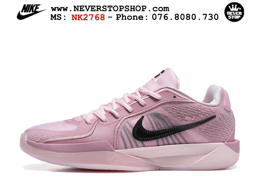 Giày bóng rổ cổ thấp Nike Sabrina 2 Hồng Đen indoor outdoor chuẩn replica 1:1 best batch như real chính hãng giá rẻ tốt nhất tại NeverStop Sneaker Shop HCM