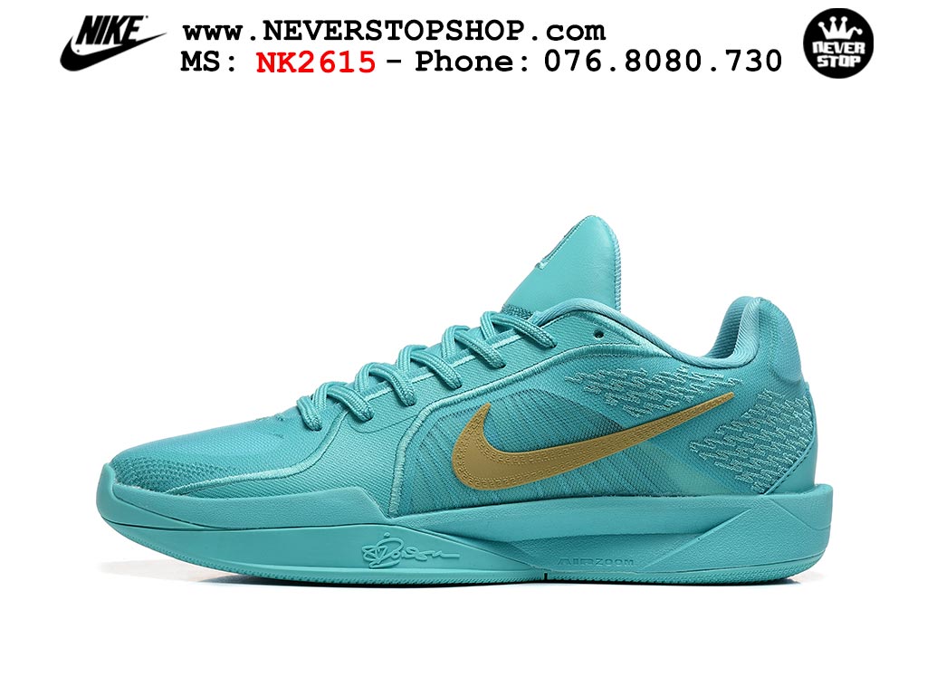 Giày bóng rổ cổ thấp Nike Sabrina 2 Xanh Dương Vàng indoor outdoor chuẩn replica 1:1 best batch như real chính hãng giá rẻ tốt nhất tại NeverStop Sneaker Shop HCM