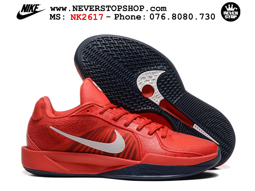 Giày bóng rổ cổ thấp Nike Sabrina 2 Đỏ Trắng indoor outdoor chuẩn replica 1:1 best batch như real chính hãng giá rẻ tốt nhất tại NeverStop Sneaker Shop HCM