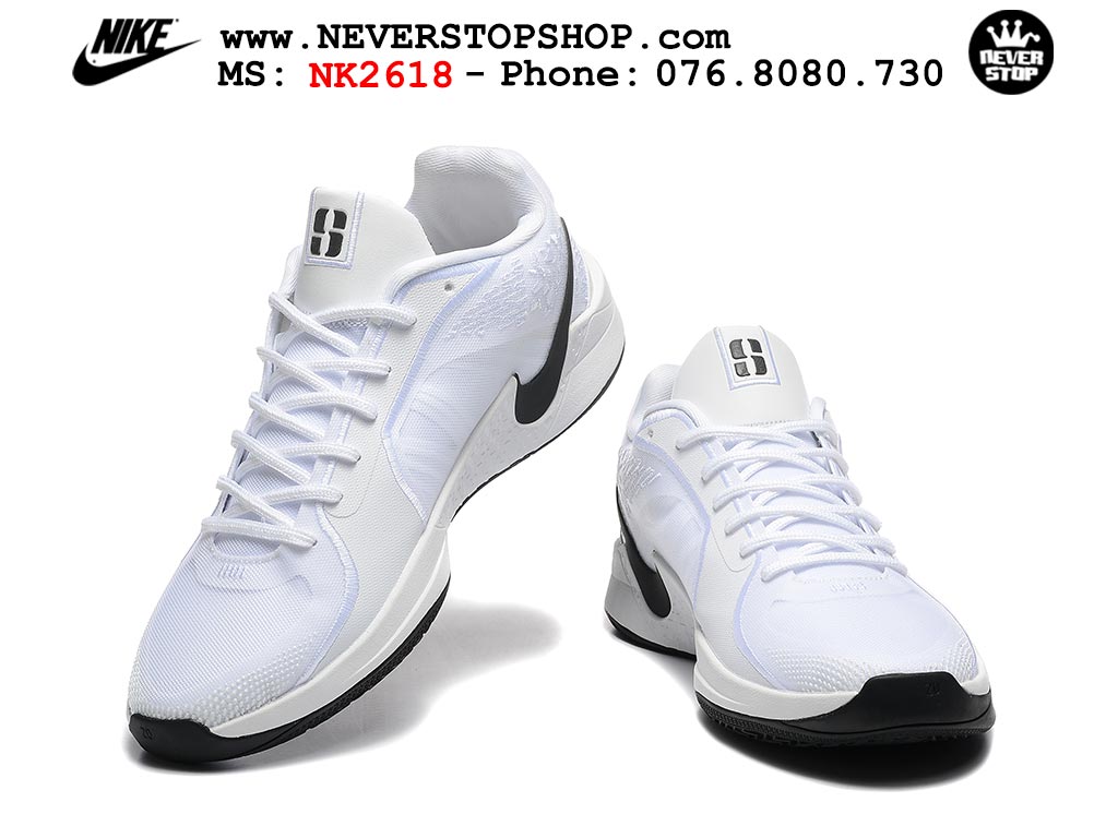 Giày bóng rổ cổ thấp Nike Sabrina 2 Trắng Đen indoor outdoor chuẩn replica 1:1 best batch như real chính hãng giá rẻ tốt nhất tại NeverStop Sneaker Shop HCM