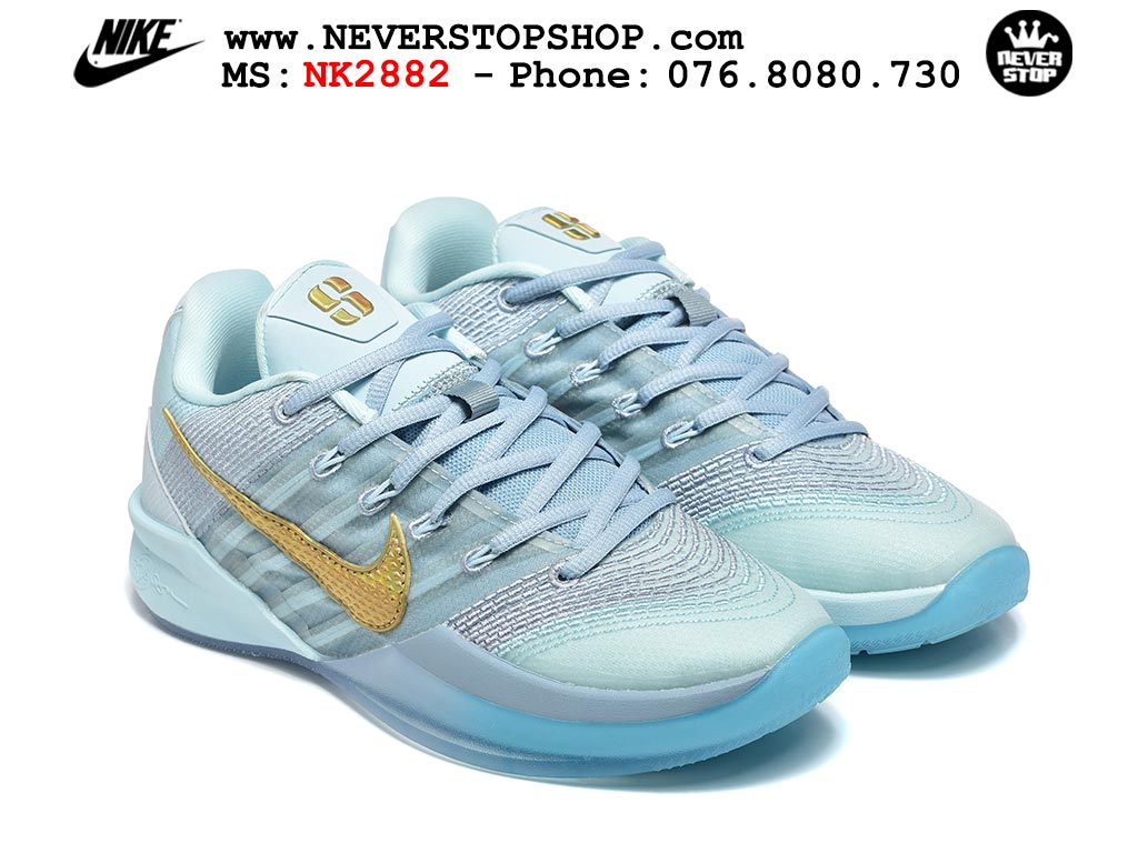 Giày bóng rổ outdoor Nike Sabrina 3 Xanh Da Trời Vàng cổ thấp mẫu mới, nhẹ êm thoáng khí đế XDR chống mòn bám rít sân NeverStopShop.com Giày thể thao Nike Sabrina 3 Xanh Da Trời Vàng nam nữ bản siêu cấp rep 1:1 chuẩn real chính hãng authentic giá rẻ tốt nhất tại NeverStopShop.com