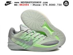 Giày bóng rổ outdoor Nike Sabrina 3 Xám Xanh Lá cổ thấp mẫu mới, nhẹ êm thoáng khí đế XDR chống mòn bám rít sân NeverStopShop.com Giày thể thao Nike Sabrina 3 Xám Xanh Lá nam nữ bản siêu cấp rep 1:1 chuẩn real chính hãng authentic giá rẻ tốt nhất tại NeverStopShop.com