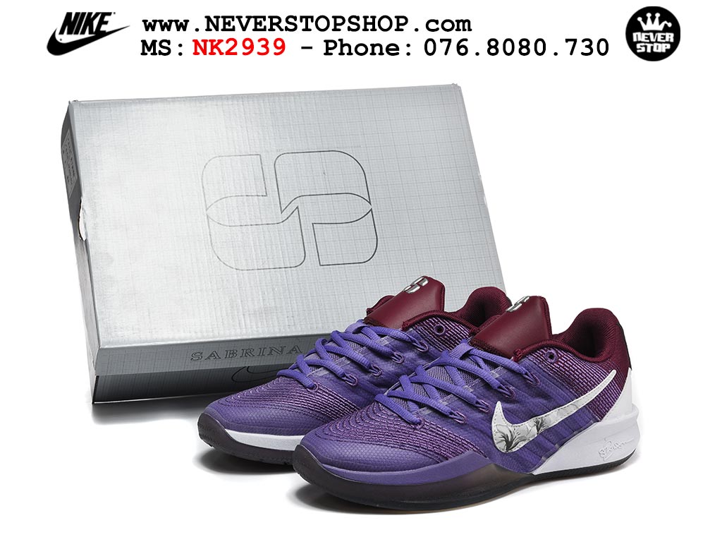 Giày thể thao Nike Sabrina 3 Tím Đỏ nam nữ bản siêu cấp rep 1:1 chuẩn real chính hãng authentic giá rẻ tốt nhất tại NeverStopShop.com