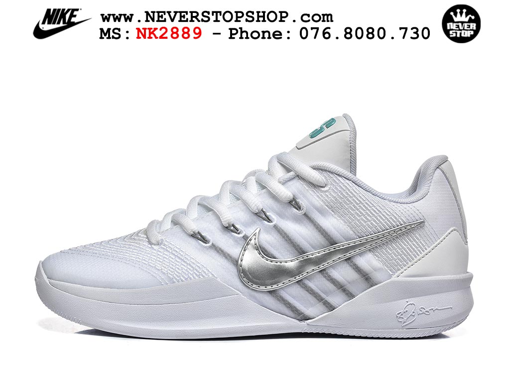 Giày bóng rổ outdoor Nike Sabrina 3 Trắng Xám cổ thấp mẫu mới, nhẹ êm thoáng khí đế XDR chống mòn bám rít sân NeverStopShop.com Giày thể thao Nike Sabrina 3 Trắng Xám nam nữ bản siêu cấp rep 1:1 chuẩn real chính hãng authentic giá rẻ tốt nhất tại NeverStopShop.com