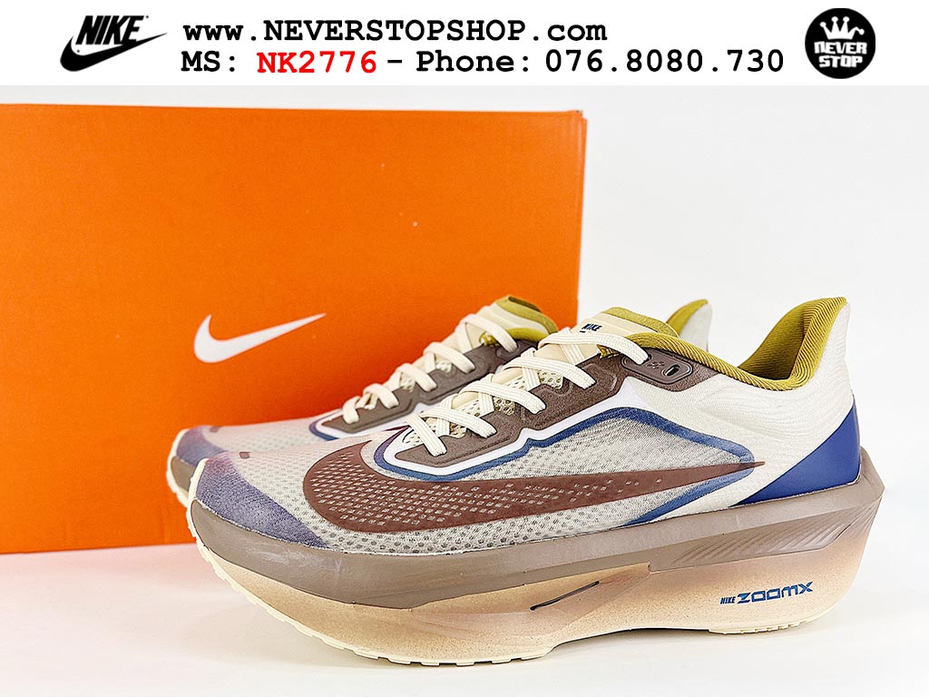 Giày chạy bộ nam nữ Nike Zoom Fly 6 Nâu Trắng chuyên chơi thể thao replica 1:1 best quality real giá rẻ tốt nhất tại NeverStopShop HCM