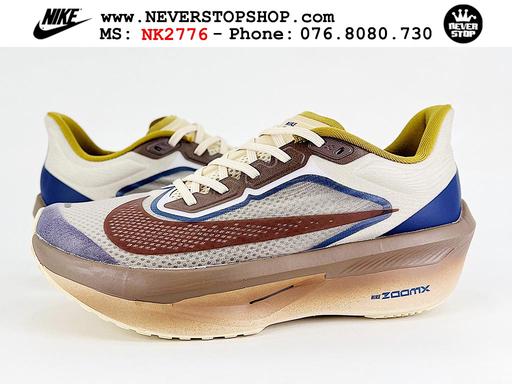 Giày chạy bộ nam nữ Nike Zoom Fly 6 Nâu Trắng chuyên chơi thể thao replica 1:1 best quality real giá rẻ tốt nhất tại NeverStopShop HCM