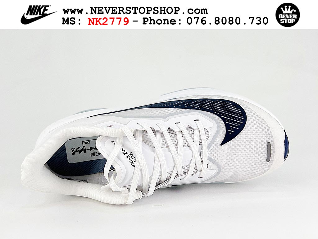 Giày chạy bộ nam nữ Nike Zoom Fly 6 Trắng Xanh Navy chuyên chơi thể thao replica 1:1 best quality real giá rẻ tốt nhất tại NeverStopShop HCM