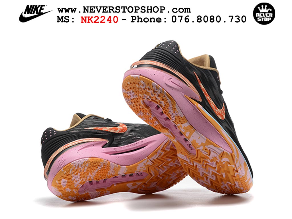 Giày bóng rổ cổ thấp Zoom GT Cut 2 Đen Hồng chuyên indoor outdoor replica 1:1 real chính hãng giá rẻ tốt nhất tại NeverStop Sneaker Shop Hồ Chí Minh