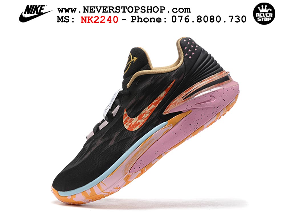 Giày bóng rổ cổ thấp Zoom GT Cut 2 Đen Hồng chuyên indoor outdoor replica 1:1 real chính hãng giá rẻ tốt nhất tại NeverStop Sneaker Shop Hồ Chí Minh