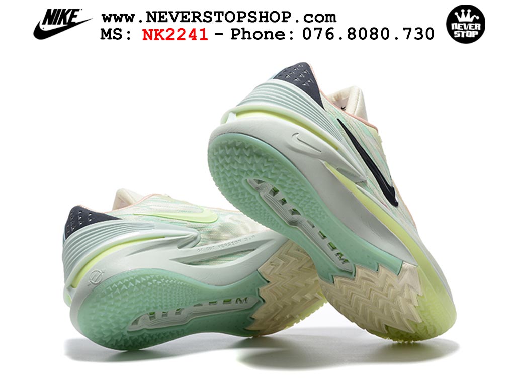 Giày bóng rổ cổ thấp Zoom GT Cut 2 Xanh Lá Trắng chuyên indoor outdoor replica 1:1 real chính hãng giá rẻ tốt nhất tại NeverStop Sneaker Shop Hồ Chí Minh