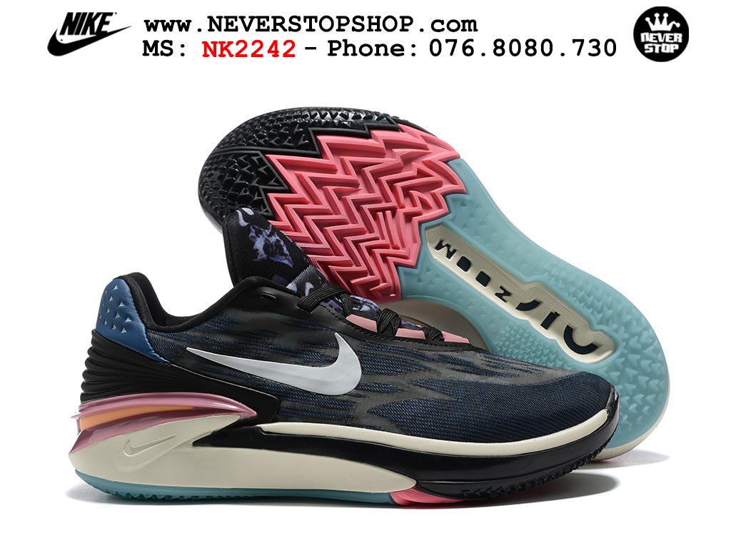 Giày bóng rổ cổ thấp Zoom GT Cut 2 Đen Xanh Dương chuyên indoor outdoor replica 1:1 real chính hãng giá rẻ tốt nhất tại NeverStop Sneaker Shop Hồ Chí Minh