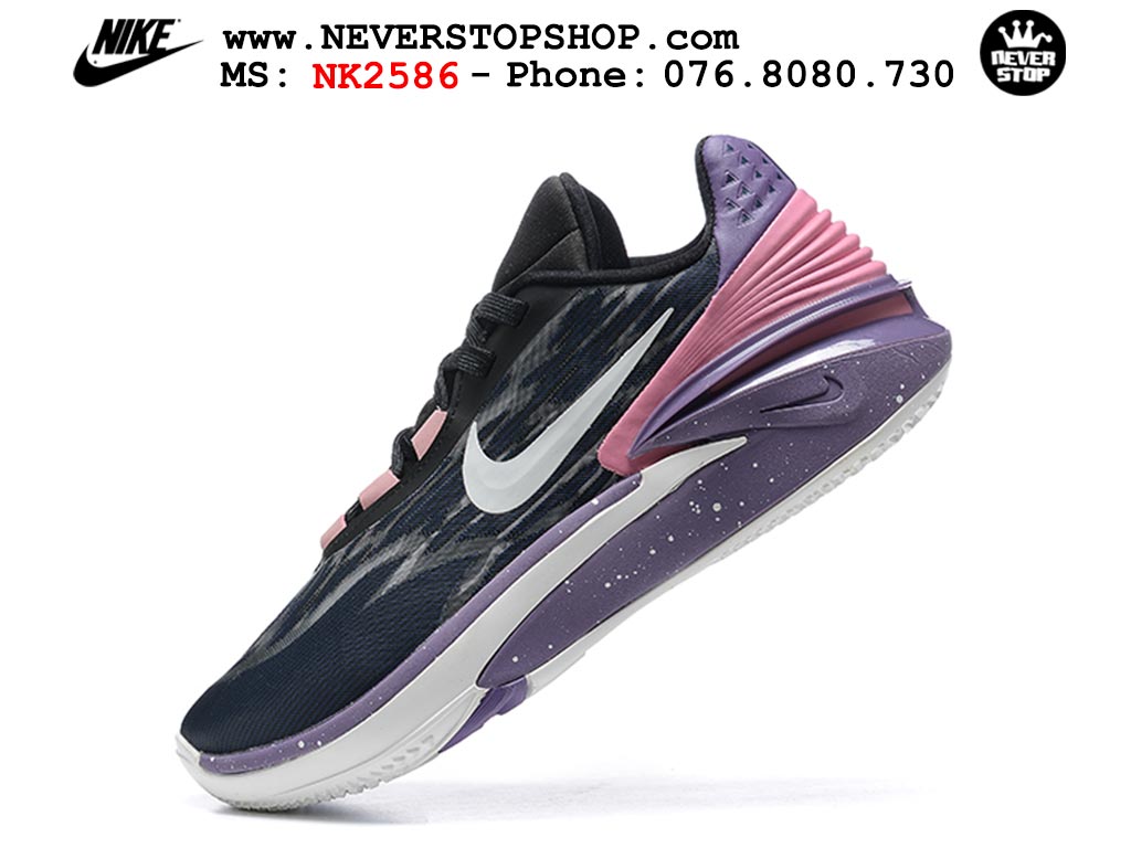 Giày bóng rổ cổ thấp Zoom GT Cut 2 Đen Tím chuyên indoor outdoor replica 1:1 real chính hãng giá rẻ tốt nhất tại NeverStop Sneaker Shop Hồ Chí Minh