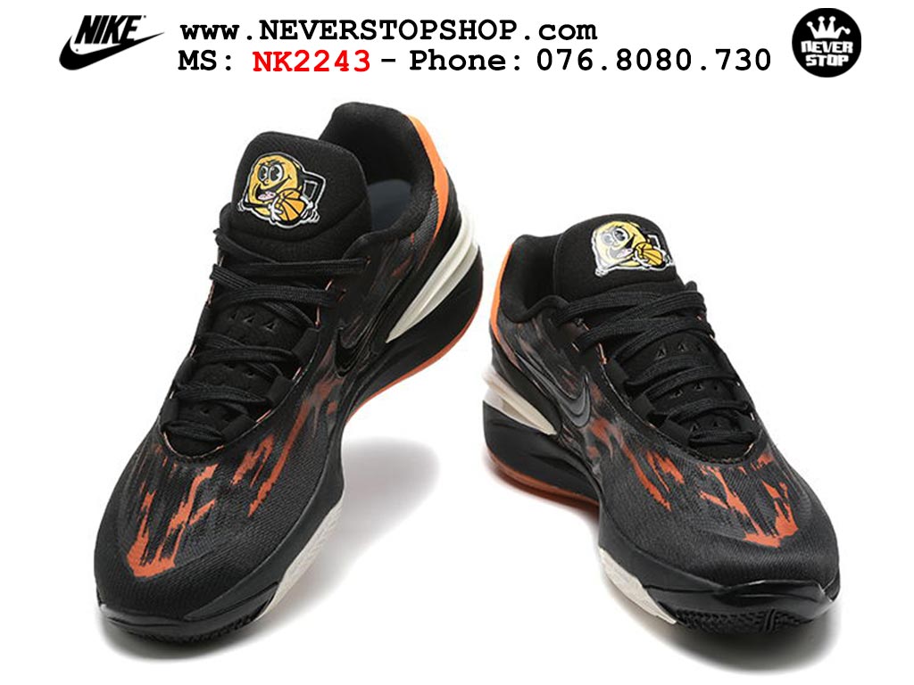 Giày bóng rổ cổ thấp Zoom GT Cut 2 Đen Cam chuyên indoor outdoor replica 1:1 real chính hãng giá rẻ tốt nhất tại NeverStop Sneaker Shop Hồ Chí Minh