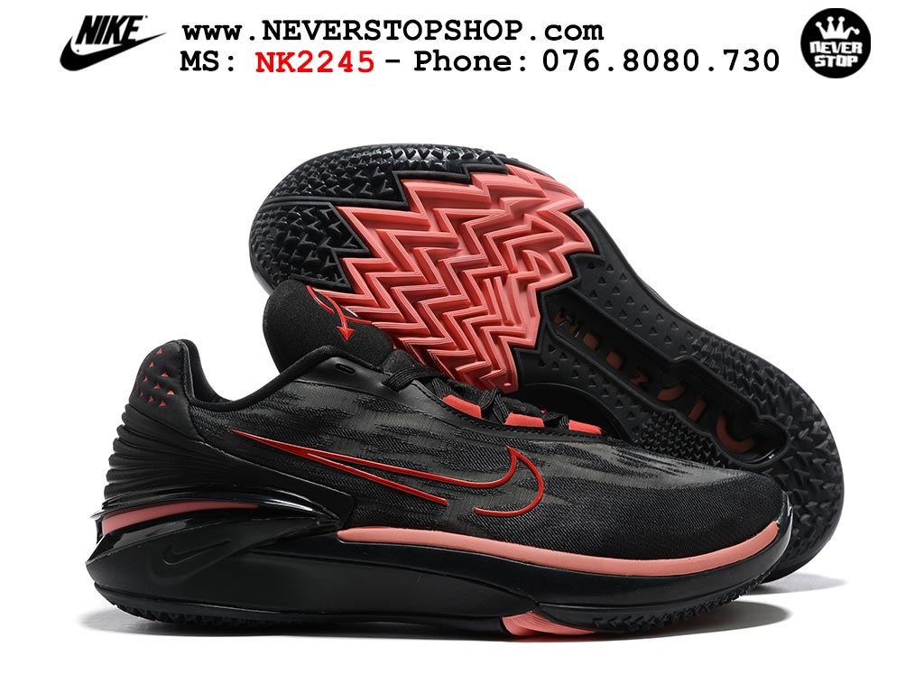Giày bóng rổ cổ thấp Zoom GT Cut 2 Đen Đỏ chuyên indoor outdoor replica 1:1 real chính hãng giá rẻ tốt nhất tại NeverStop Sneaker Shop Hồ Chí Minh