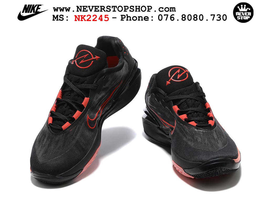 Giày bóng rổ cổ thấp Zoom GT Cut 2 Đen Đỏ chuyên indoor outdoor replica 1:1 real chính hãng giá rẻ tốt nhất tại NeverStop Sneaker Shop Hồ Chí Minh