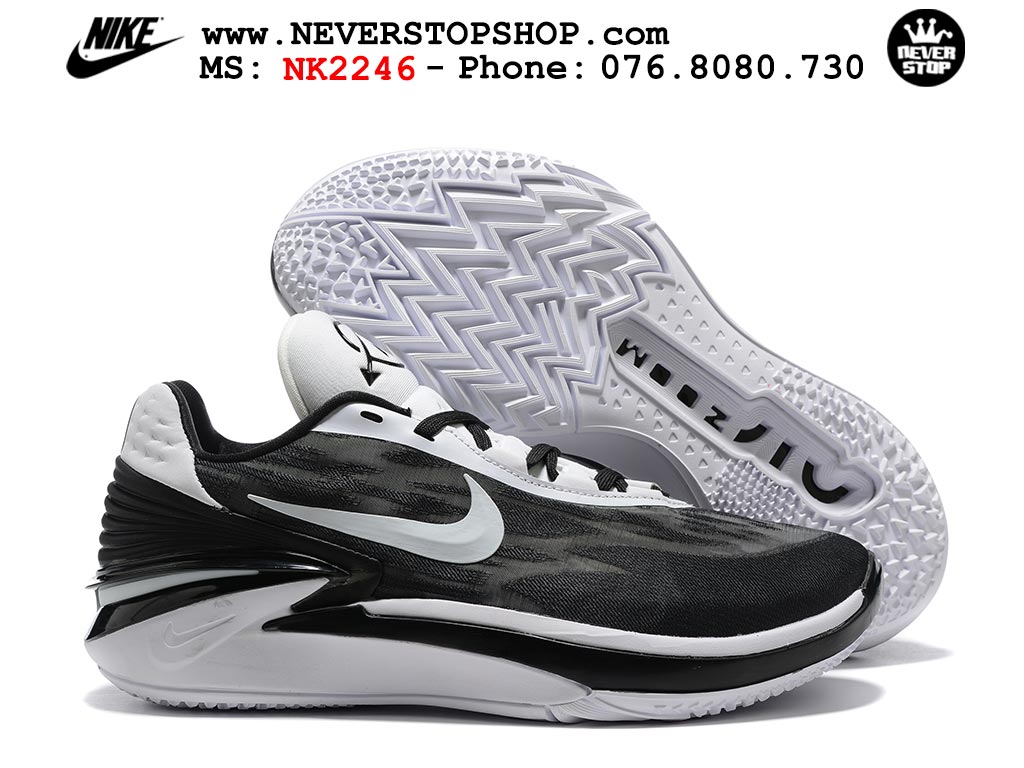 Giày bóng rổ cổ thấp Zoom GT Cut 2 Đen Trắng chuyên indoor outdoor replica 1:1 real chính hãng giá rẻ tốt nhất tại NeverStop Sneaker Shop Hồ Chí Minh