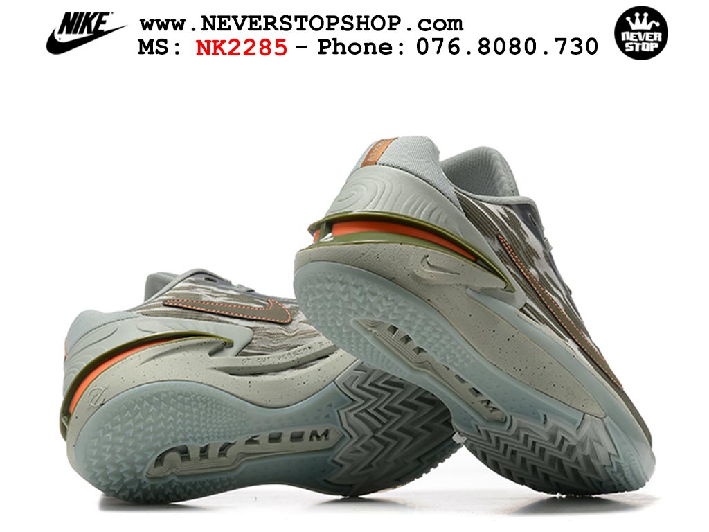Giày bóng rổ cổ thấp Zoom GT Cut 2 Xám Xanh chuyên indoor outdoor replica 1:1 real chính hãng giá rẻ tốt nhất tại NeverStop Sneaker Shop Hồ Chí Minh