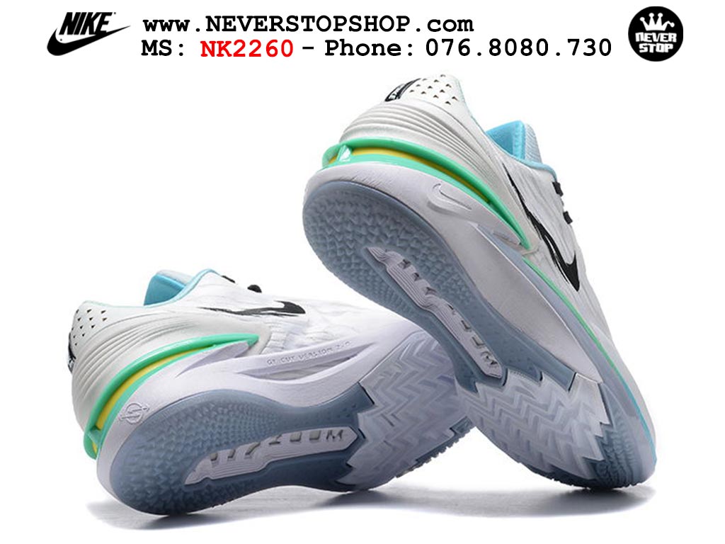 Giày bóng rổ cổ thấp Zoom GT Cut 2 Trắng Xám chuyên indoor outdoor replica 1:1 real chính hãng giá rẻ tốt nhất tại NeverStop Sneaker Shop Hồ Chí Minh