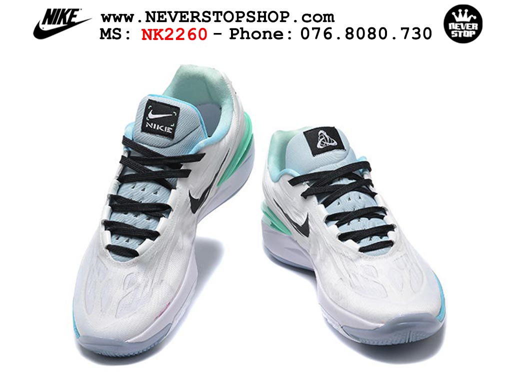 Giày bóng rổ cổ thấp Zoom GT Cut 2 Trắng Xám chuyên indoor outdoor replica 1:1 real chính hãng giá rẻ tốt nhất tại NeverStop Sneaker Shop Hồ Chí Minh