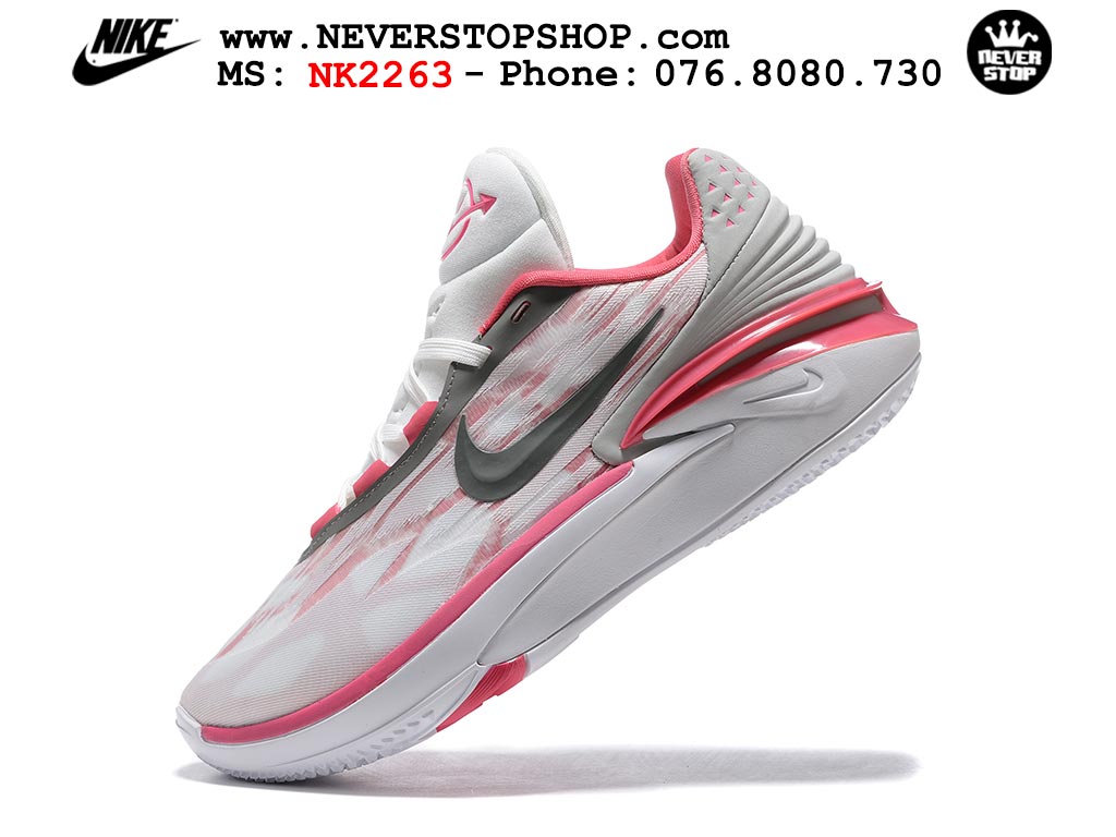Giày bóng rổ cổ thấp Zoom GT Cut 2 Trắng Hồng chuyên indoor outdoor replica 1:1 real chính hãng giá rẻ tốt nhất tại NeverStop Sneaker Shop Hồ Chí Minh